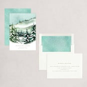 "Peaceful Nature" - Holiday Cards in Seafoam by Petra Kern - Assembled