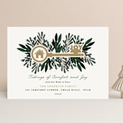 "Joyful Home" - Holiday Cards in Eggnog by Oma N. Ramkhelawan - Front