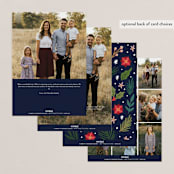 "Joyous Deer" - Holiday Cards in Navy by Elly - Back of Card