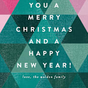 "Geometric Christmas Tree" - Holiday Cards in Spruce by Brooke Chandler - Detail
