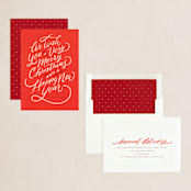 "so very merry" - Holiday Cards in Candy Cane by Wildfield Paper Co - Assembled
