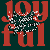 "Joyful Bubble Letters" - Holiday Cards in Holly Berry by Jessica Corliss - Detail
