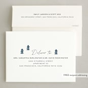 "Winter linocut" - Holiday Cards in Night by Maja Cunningham - FREE Recipient Addressing
