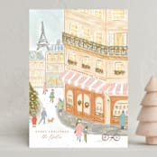 "City Sidewalk IV" - Holiday Cards in Latte by Creo Study - Front