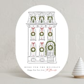 "Home for the Holidays" - Holiday Cards in Snowfall by Susan Zinader - Front
