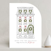 "Home for the Holidays" - Holiday Cards in Snowfall by Susan Zinader - Front