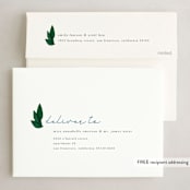 "Mod Dove" - Holiday Cards in Indigo by Carrie Moradi - FREE Recipient Addressing