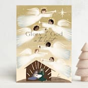 "Glory to God in the Highest" - Holiday Cards in Glow by Rebecca Durflinger - Front