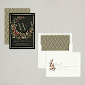 "Wild Wreath" - Holiday Cards in Garland by Wildfield Paper Co - Assembled