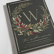 "Wild Wreath" - Holiday Cards in Garland by Wildfield Paper Co - Detail