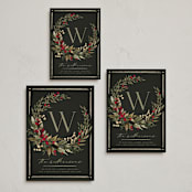 "Wild Wreath" - Holiday Cards in Garland by Wildfield Paper Co - Formats Available