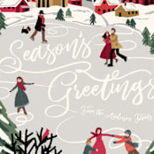 "Winter Skate" - Holiday Cards in Midnight by Meggy Masters - Close-Up
