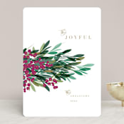 "Burst of Joy" - Holiday Cards in Sugar Plum by Kristie Kern - Front