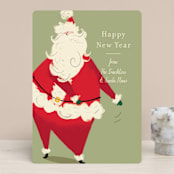 "Santa Flaus" - Holiday Cards in Pine by Baumbirdy - Front