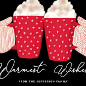 "warmest holidays" - Holiday Cards in Candy Cane by Alexandra Dzh - Close-Up