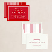 "Hampton Frame" - Holiday Cards in Poinsettia by Amy Kross - Assembled