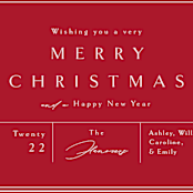 "Hampton Frame" - Holiday Cards in Poinsettia by Amy Kross - Detail