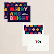 "Merry & VERY Bright" - Holiday Cards in Blueberry by Brooke Chandler - Assembled