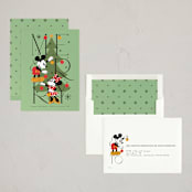 "Disney's Mickey Mouse Merry & Bright" - Holiday Cards in Elf Shoes by Ana de Sousa - Assembled