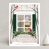 "Holiday Window" - Holiday Cards in Pine by Susan Moyal - Front
