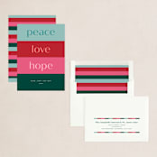 "Linear Blessings" - Holiday Cards in Gumdrop by Jessica Corliss - Assembled