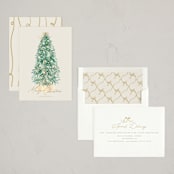 "Farmhouse Tree" - Holiday Cards in Golden by Tamara Hilje - Assembled