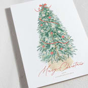 "Farmhouse Tree" - Holiday Cards in Apple by Tamara Hilje - Detail