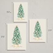 "Farmhouse Tree" - Holiday Cards in Golden by Tamara Hilje - Formats Available