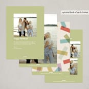 "confetti strips" - Holiday Cards in Teal by Ellen Schlegelmilch - Back of Card Options