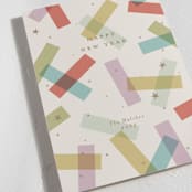 "confetti strips" - Holiday Cards in Teal by Ellen Schlegelmilch - Detail