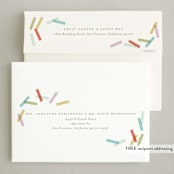 "confetti strips" - Holiday Cards in Teal by Ellen Schlegelmilch - FREE Recipient Addressing
