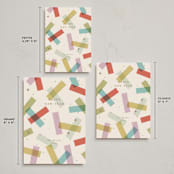"confetti strips" - Holiday Cards in Teal by Ellen Schlegelmilch - Formats Available