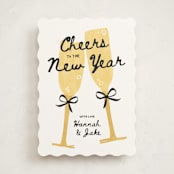 "cheers" - Holiday Cards in Champagne by Kamala Nahas - Front