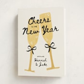 "cheers" - Holiday Cards in Champagne by Kamala Nahas - Folded Card