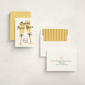 "cheers" - Holiday Cards in Champagne by Kamala Nahas - Assembled