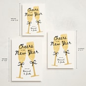"cheers" - Holiday Cards in Champagne by Kamala Nahas - Formats Available