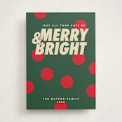 "Christmas polka" - Holiday Cards in Pine by Creo Study - Front