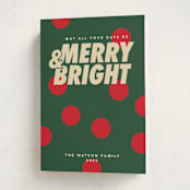 "Christmas polka" - Holiday Cards in Pine by Creo Study - Folded Card