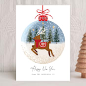 "Rudolph" - Holiday Cards in Cherry by Elly - Front