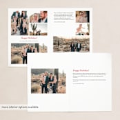 "Winter Posy" - Holiday Cards in Crimson by Heather Cairl - Interior Options