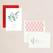 "Winter Posy" - Holiday Cards in Crimson by Heather Cairl - Assembled