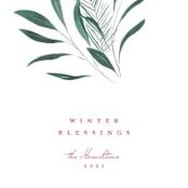 "Winter Posy" - Holiday Cards in Crimson by Heather Cairl - Close-Up