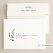 "Winter Posy" - Holiday Cards in Crimson by Heather Cairl - FREE Recipient Addressing