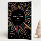 "Burst" - Holiday Cards in Disco by Pixel and Hank - Folded Card