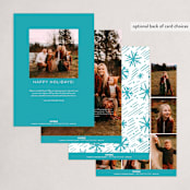 "Polar Press" - Holiday Cards in Icy by Inkblot Design - Back of Card Options