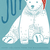 "Polar Press" - Holiday Cards in Icy by Inkblot Design - Detail