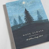 "Hope Shines" - Holiday Cards in Blue Spruce by Rebecca Daublin - Detail