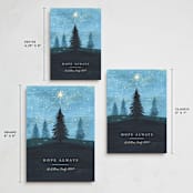 "Hope Shines" - Holiday Cards in Blue Spruce by Rebecca Daublin - Formats Available