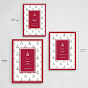 "Little Trees" - Holiday Cards in Mulberry by Corinne Malesic - Formats Available