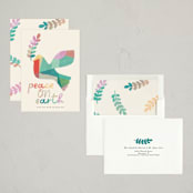 "Peace and Dove" - Holiday Cards in Wintermint by Lindsay Megahed - Assembled